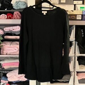 Style & Co.Black Sweater With Bell Cuffs